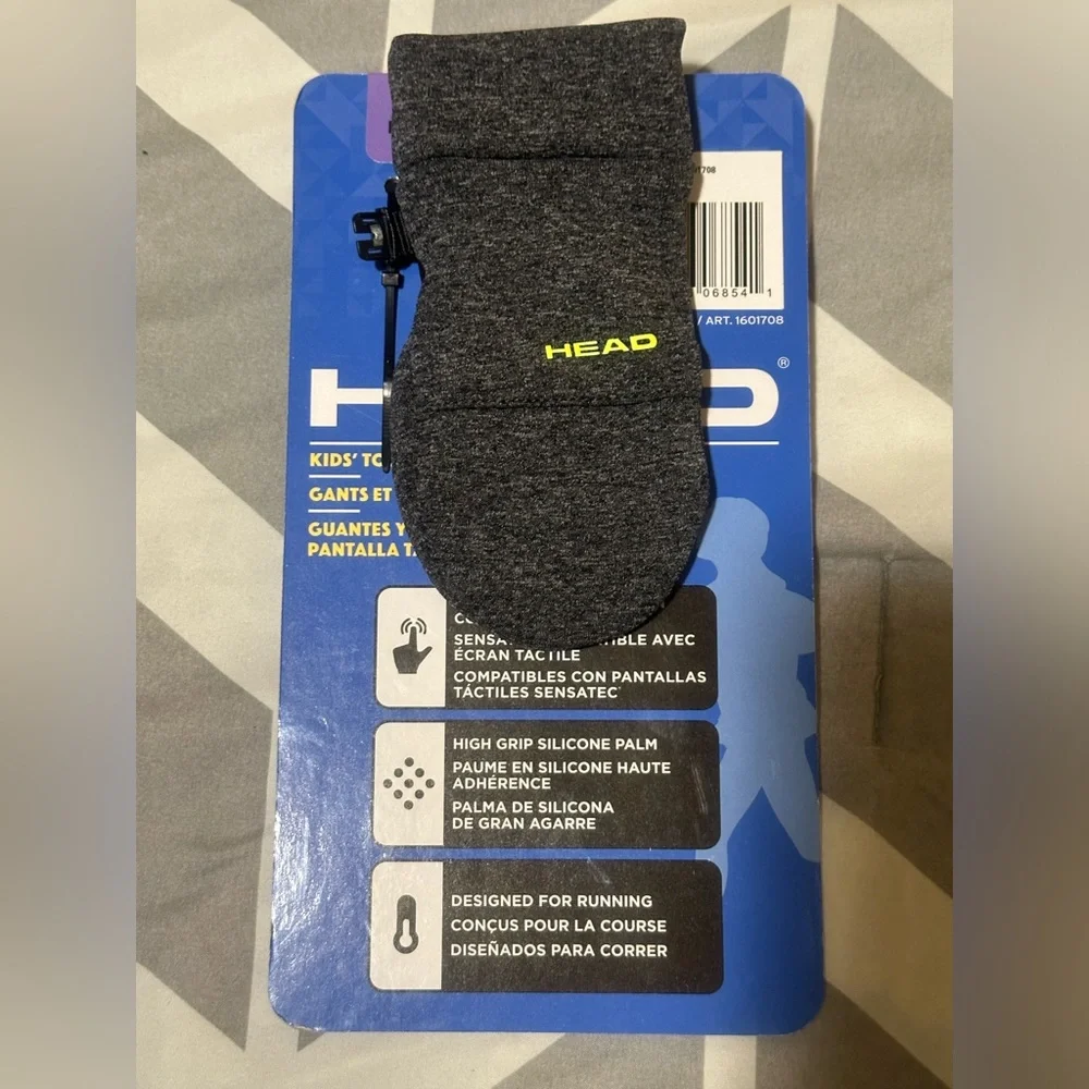 HEAD Kids’ Touchscreen Mittens-Gray/ Size: XS (NWT)
